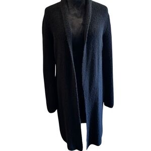 Calvin Klein Collection Black Open Front Cardigan,Knitted Coat,Cashmere ,Large